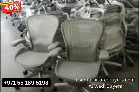 Used Furniture Buyers A large number of herman miller chairs for sale in a store